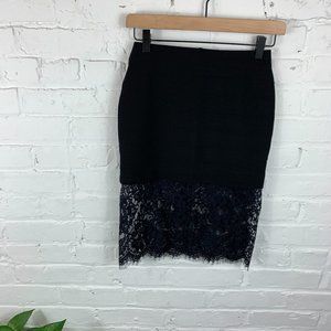 💀Topshop Lace Straight Pencil Skirts Black Size 2💀